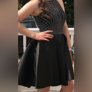 Phase One Fashion black dress with beading. Size 8